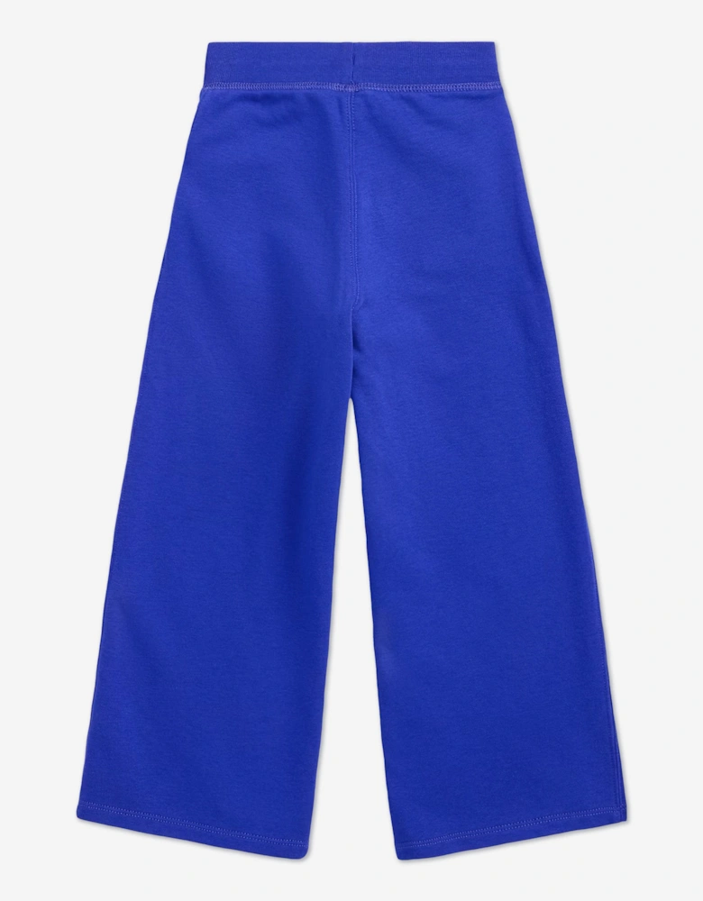 Girls Wide Leg Joggers in Blue