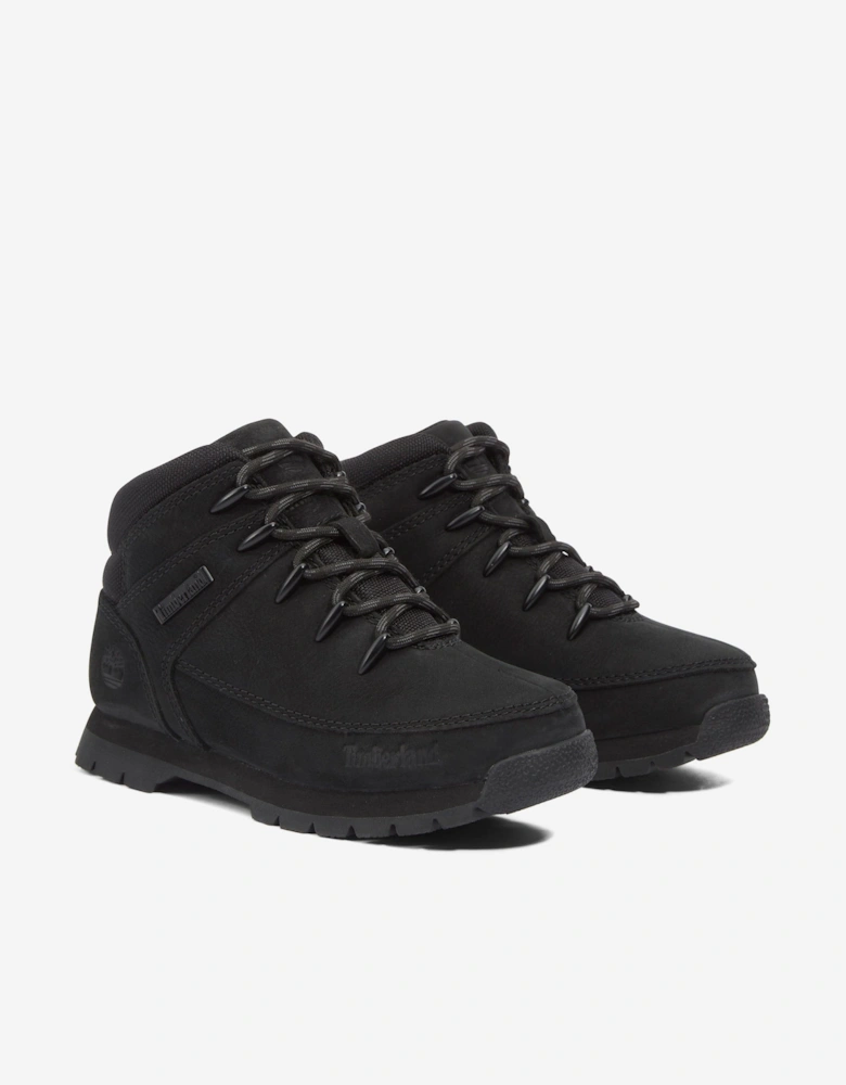 Boys Mid Lace-Up Boots in Black