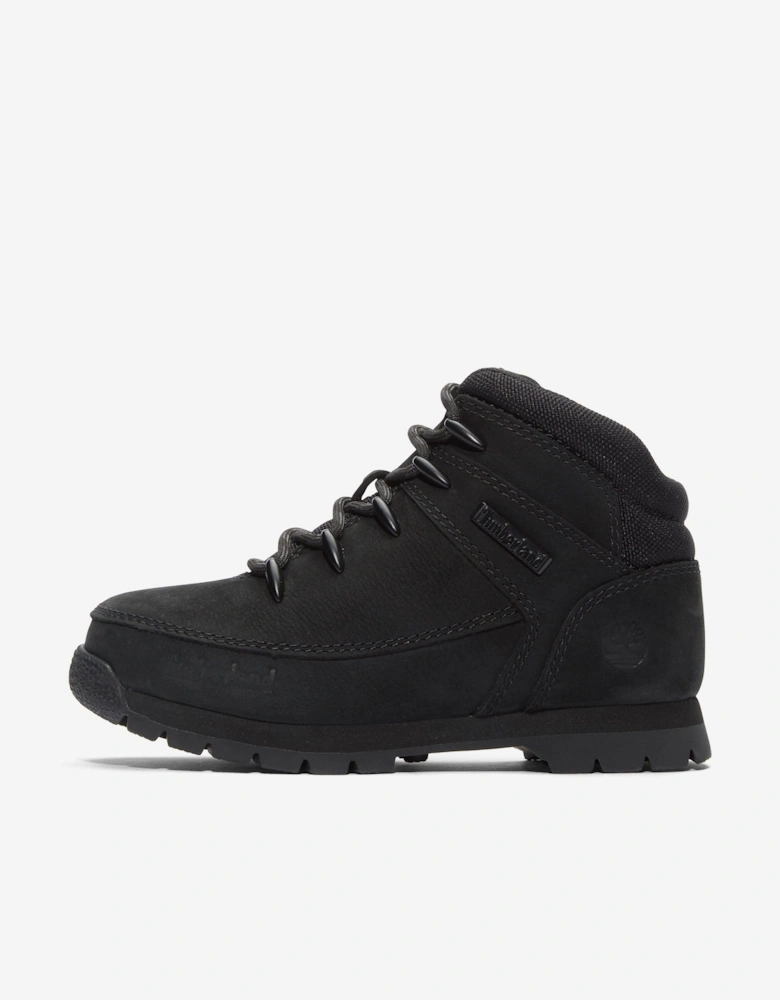 Boys Mid Lace-Up Boots in Black