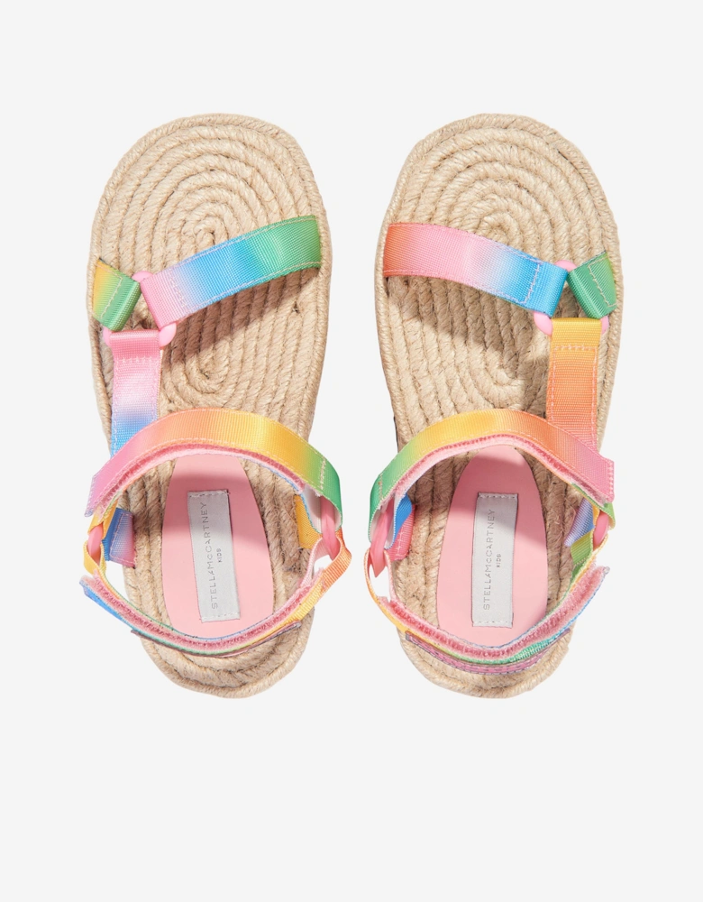 Girls Logo Tape Sandals in Multicolour