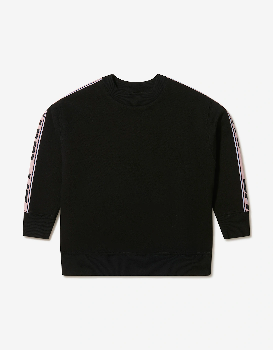 Girls Cotton Crew Neck Logo Band Sweatshirt, 5 of 4