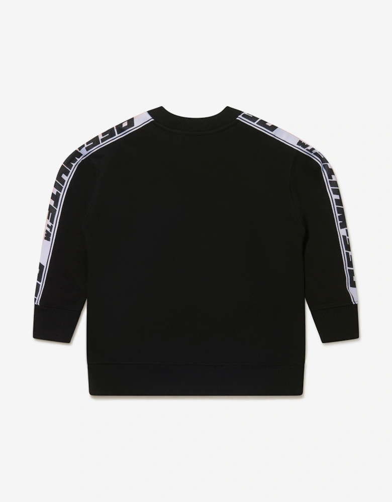 Girls Cotton Crew Neck Logo Band Sweatshirt