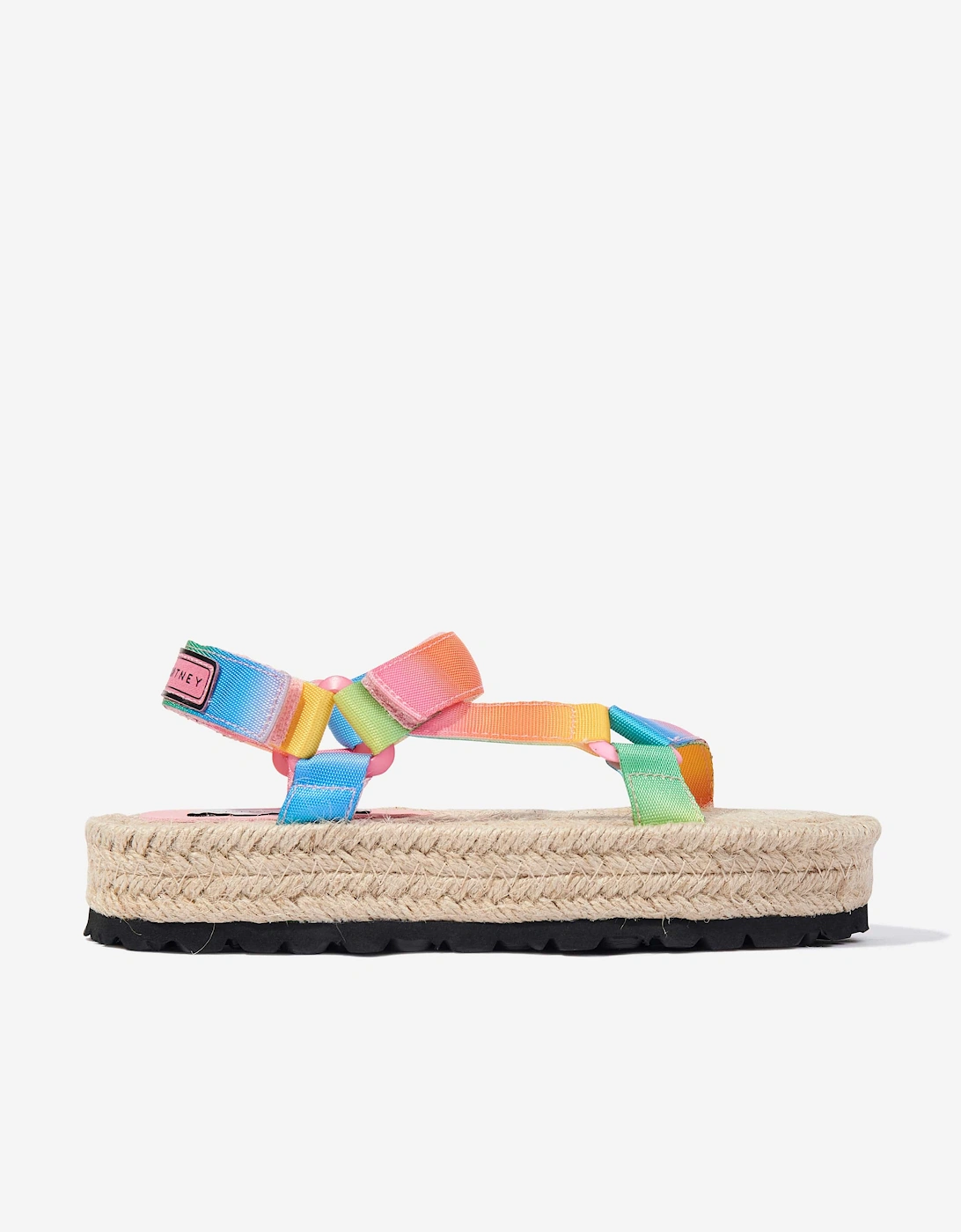 Girls Logo Tape Sandals in Multicolour, 5 of 4