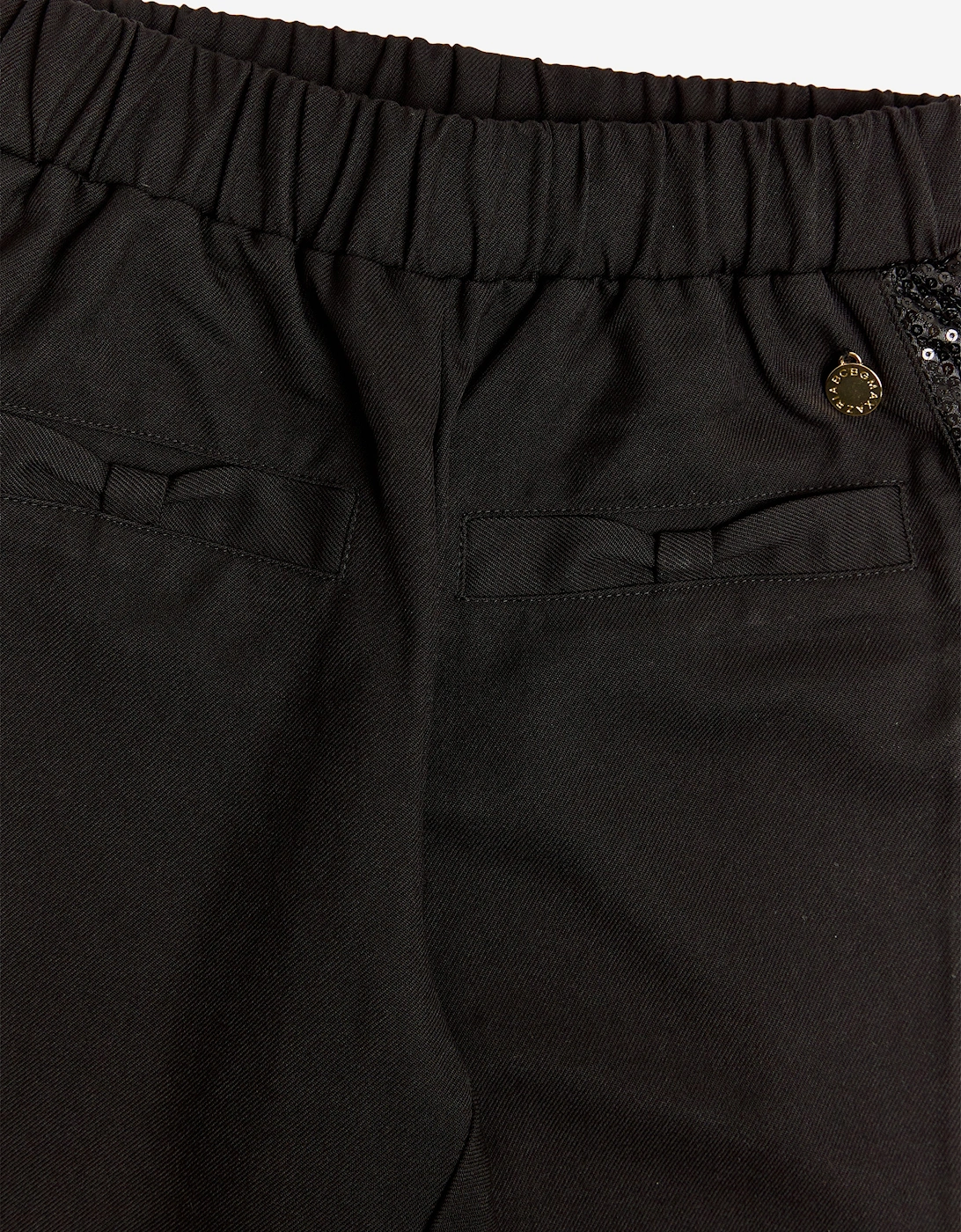 BCBGMAXAZRIA Girls Crystal Tape Slim Trousers in Black