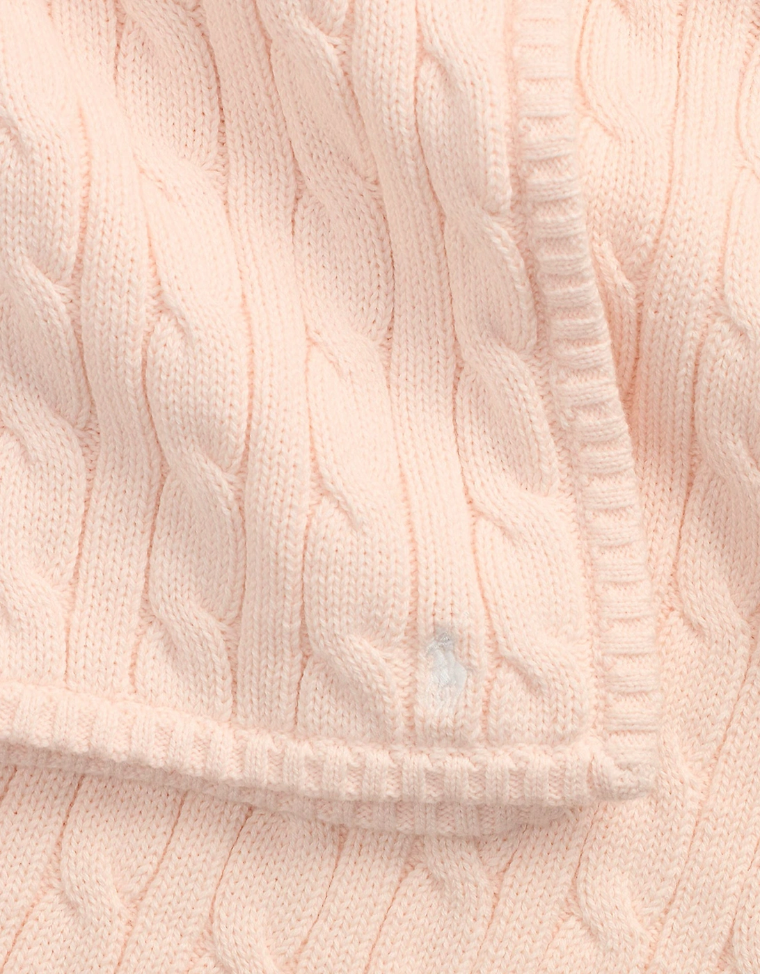Baby Girls Cotton Cable Knit Blanket in Pink (101cm)