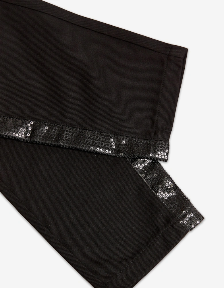 BCBGMAXAZRIA Girls Crystal Tape Slim Trousers in Black