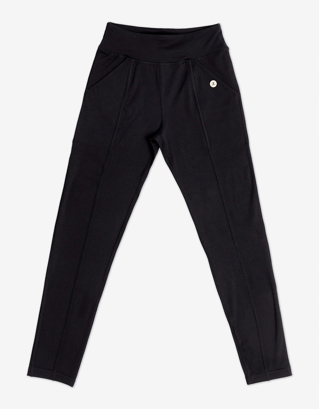 Girls High Waist Leggings with Pockets in Black, 5 of 4