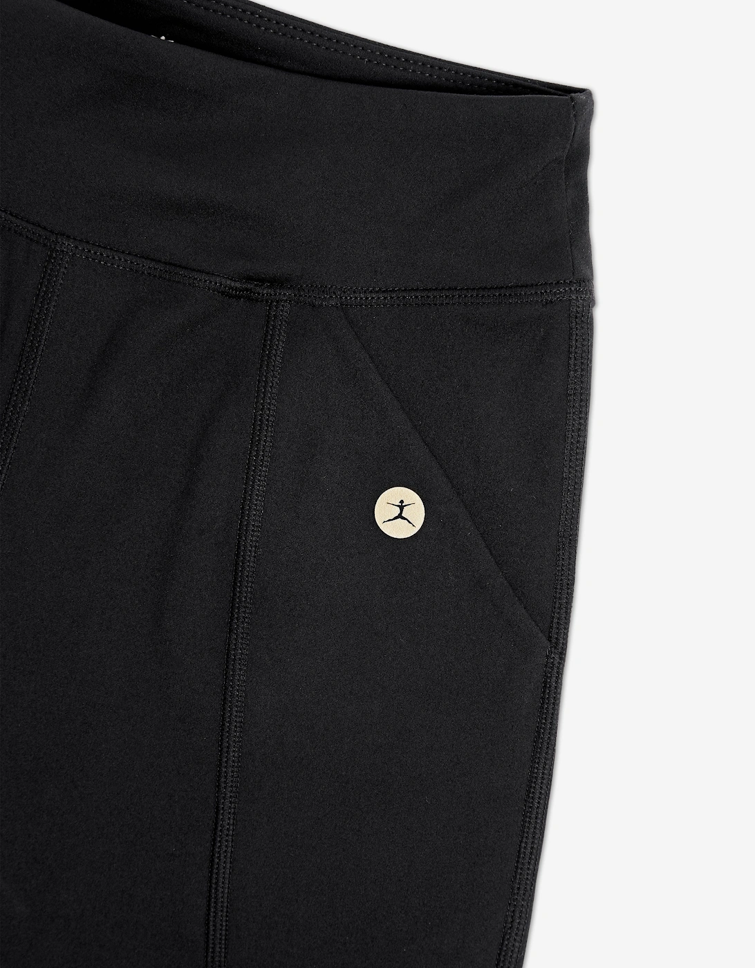 Girls High Waist Leggings with Pockets in Black