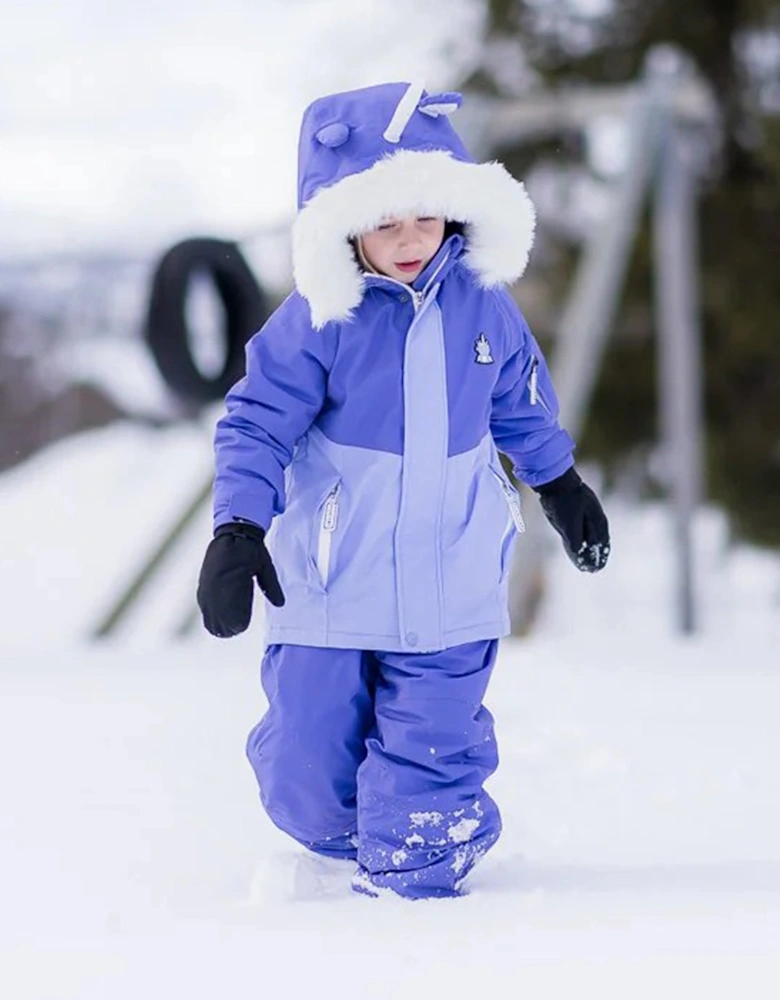 Girls Sparkle The Unicorn Parka Ski Jacket in Purple