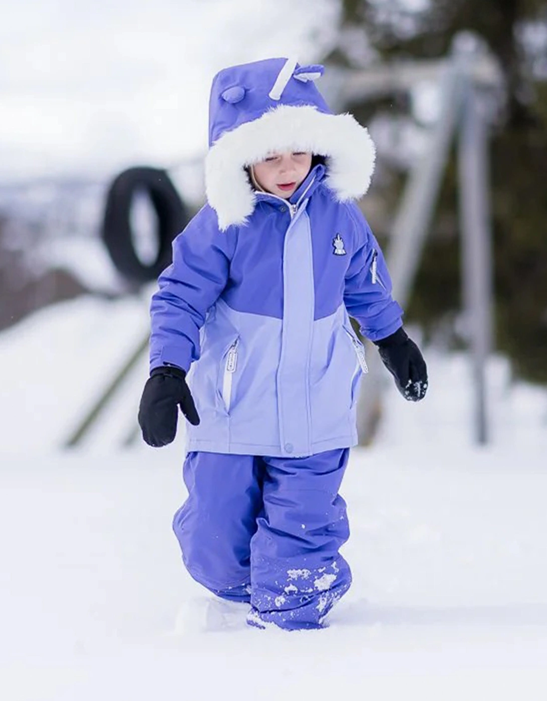 Girls Sparkle The Unicorn Parka Ski Jacket in Purple