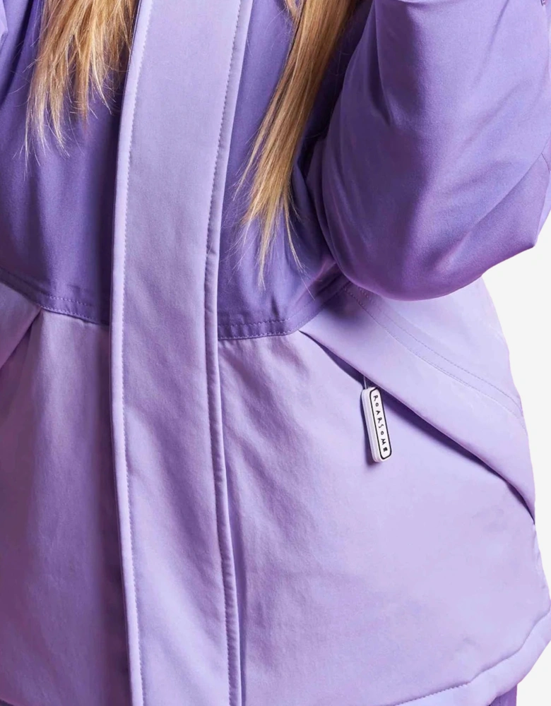 Girls Sparkle The Unicorn Parka Ski Jacket in Purple