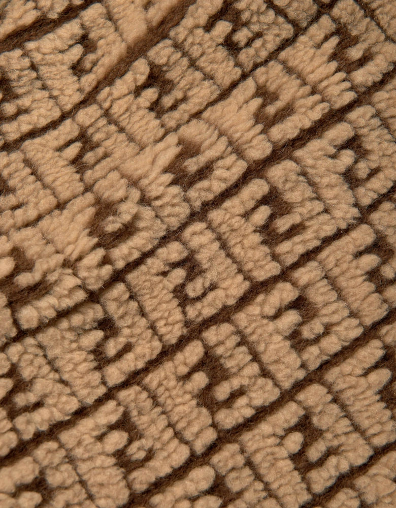 Kids FF Teddy Wool Hoodie in Beige