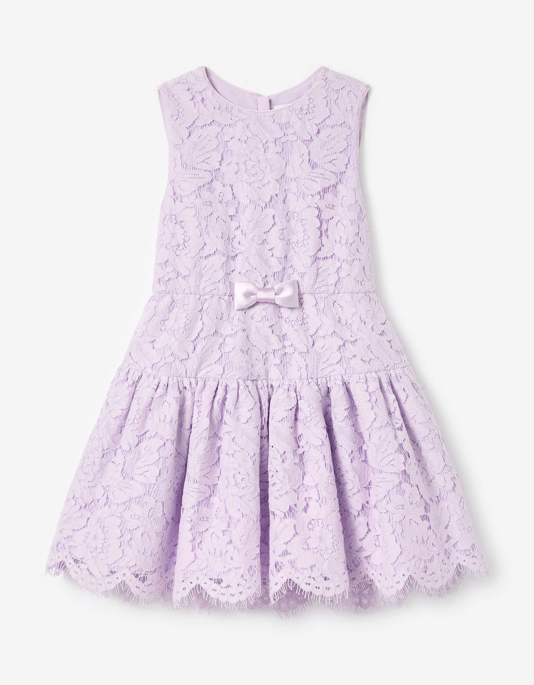 Girls Sleeveless Lace Dress in Purple, 5 of 4