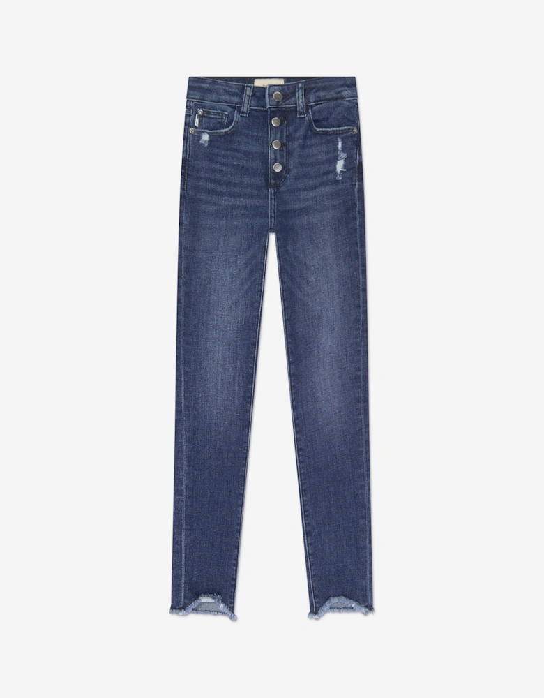 Girls Chloe Distressed Skinny Jeans in Blue
