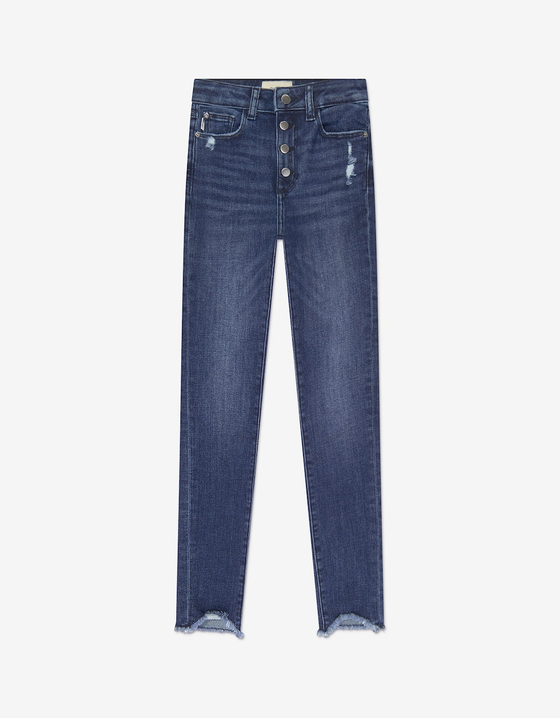 Girls Chloe Distressed Skinny Jeans in Blue, 5 of 4