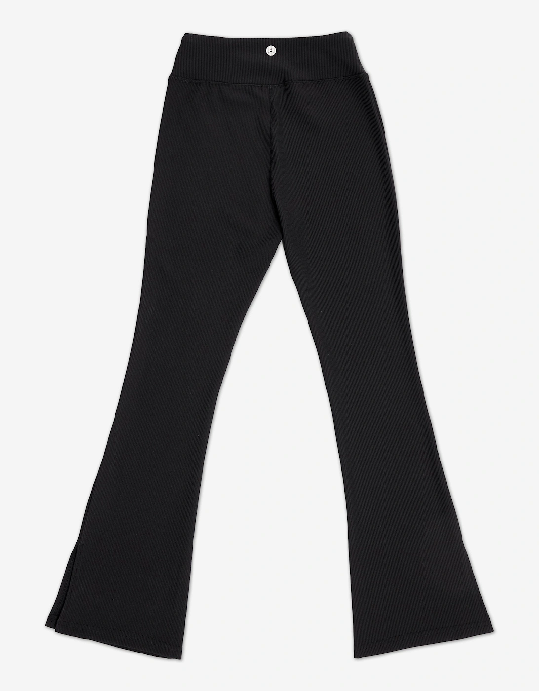 Girls High Waist Flared Pants in Black