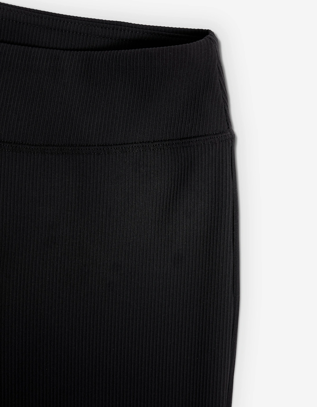 Girls High Waist Flared Pants in Black