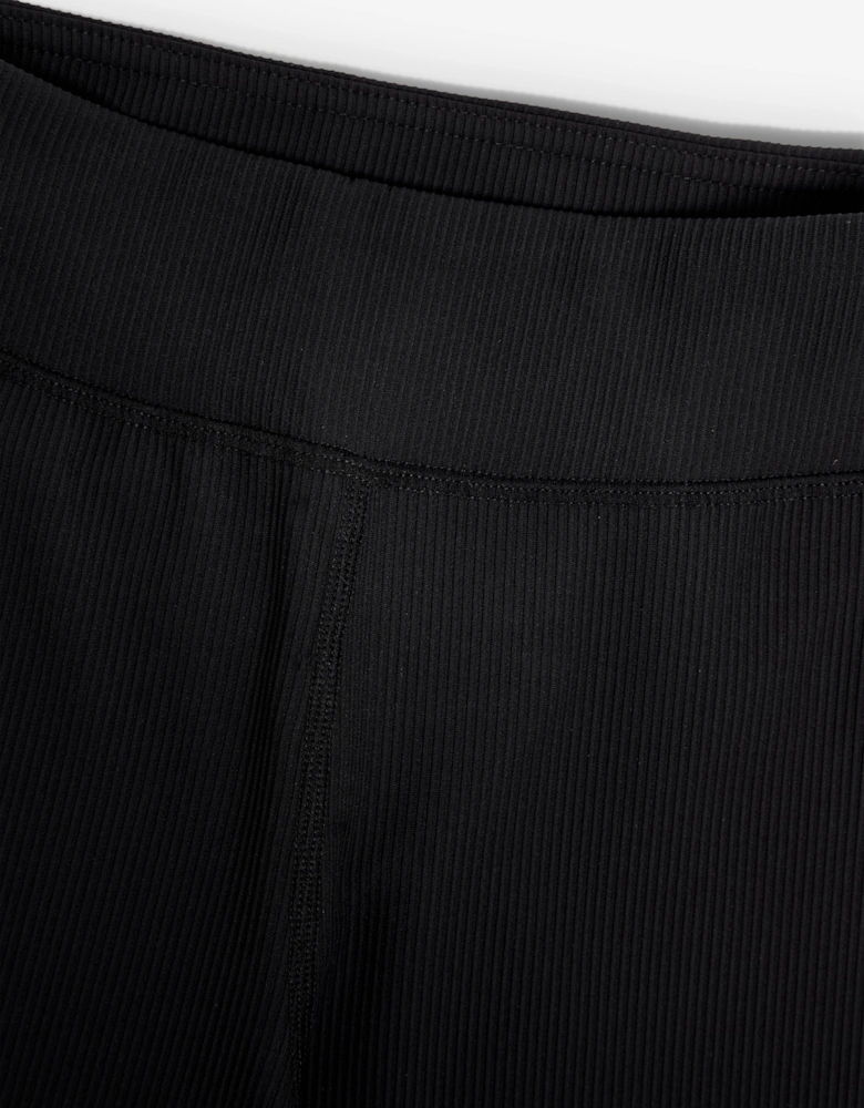 Girls High Waist Flared Pants in Black