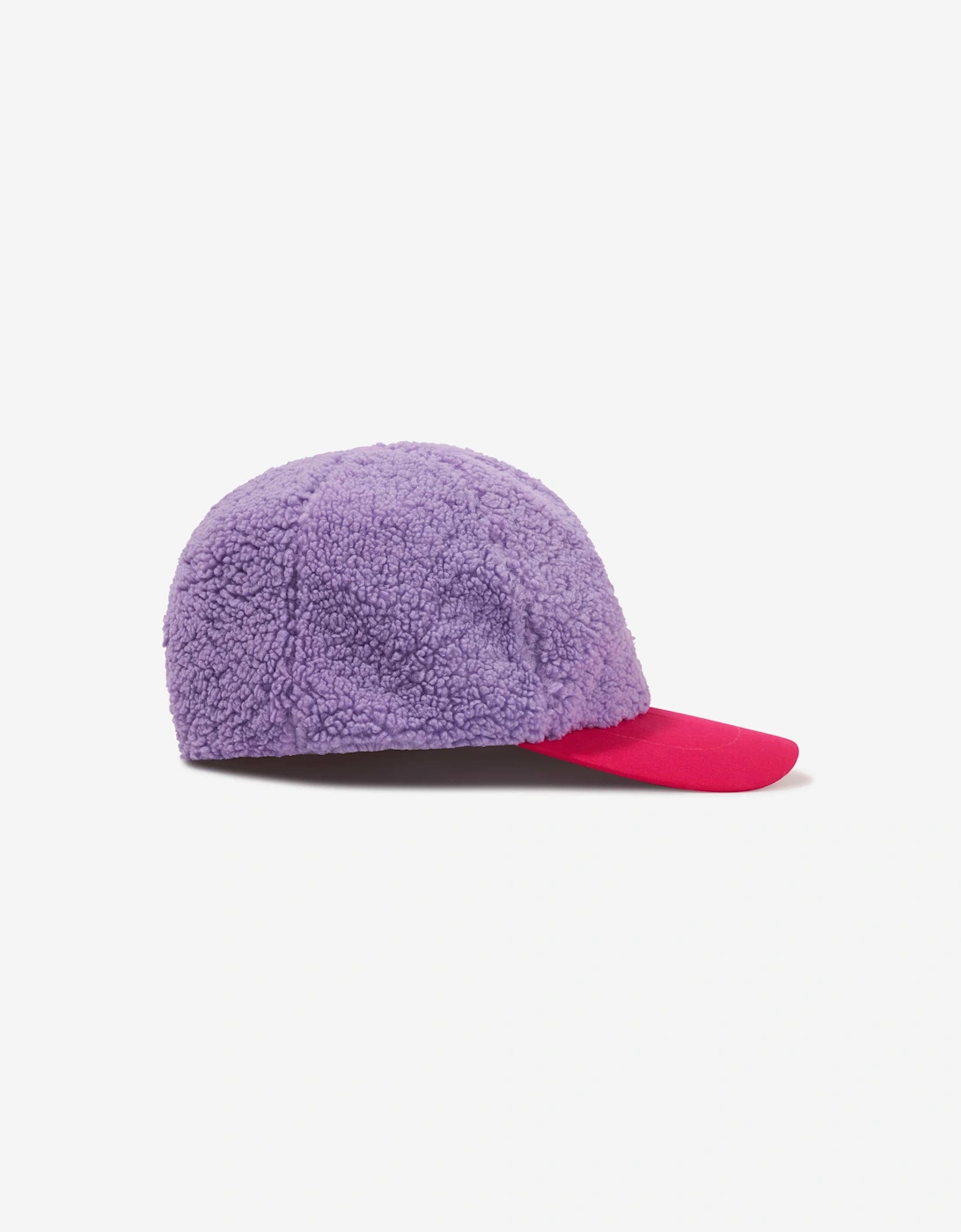 Girls Faux Shearling Cap in Purple