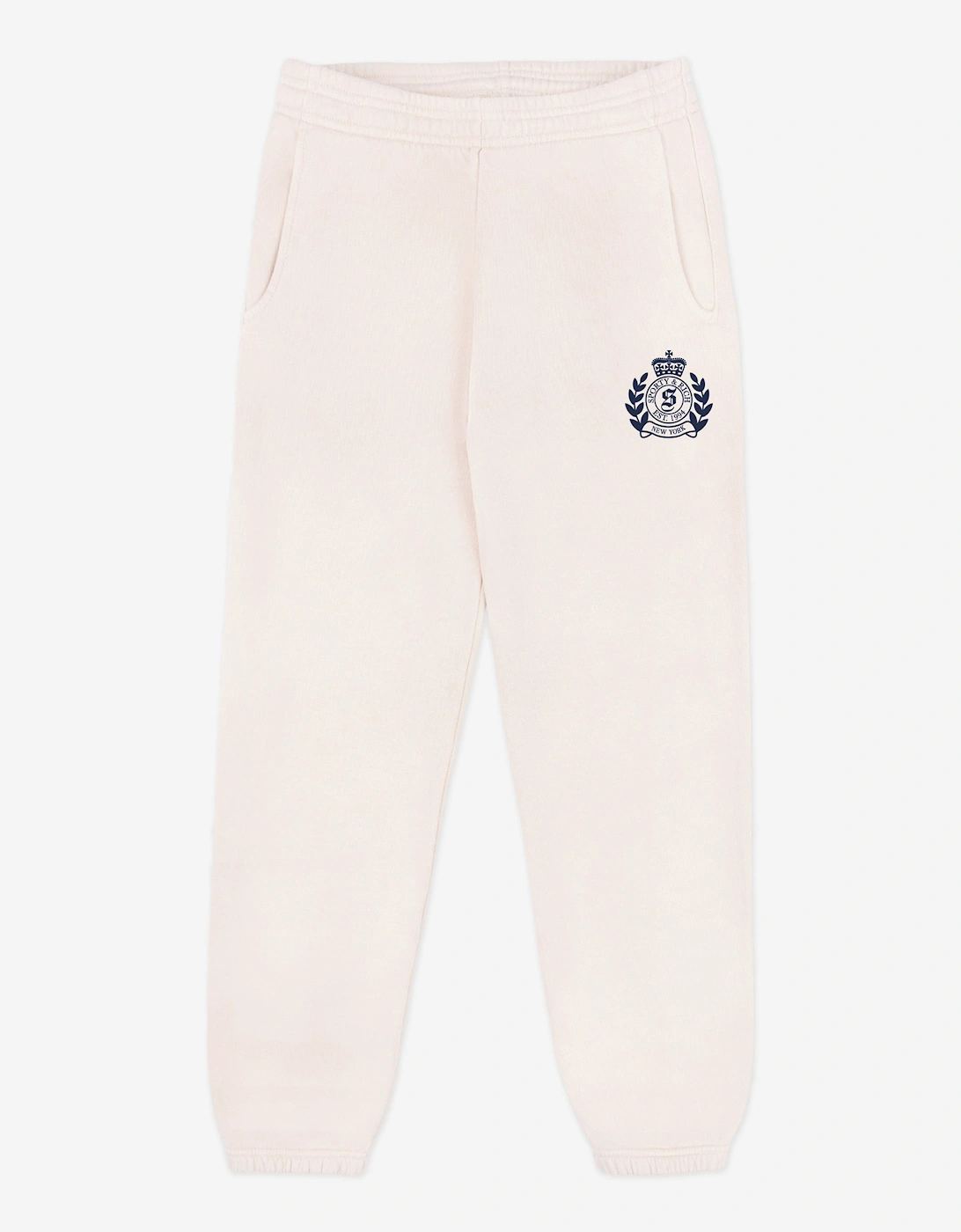 Kids H&W Crest Joggers in Ivory, 5 of 4
