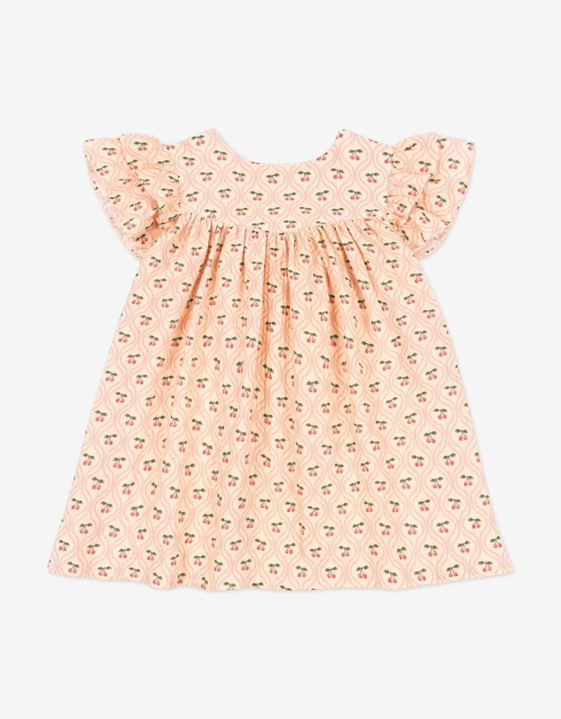 Girls Coco Cherry Dress in Pink, 5 of 4