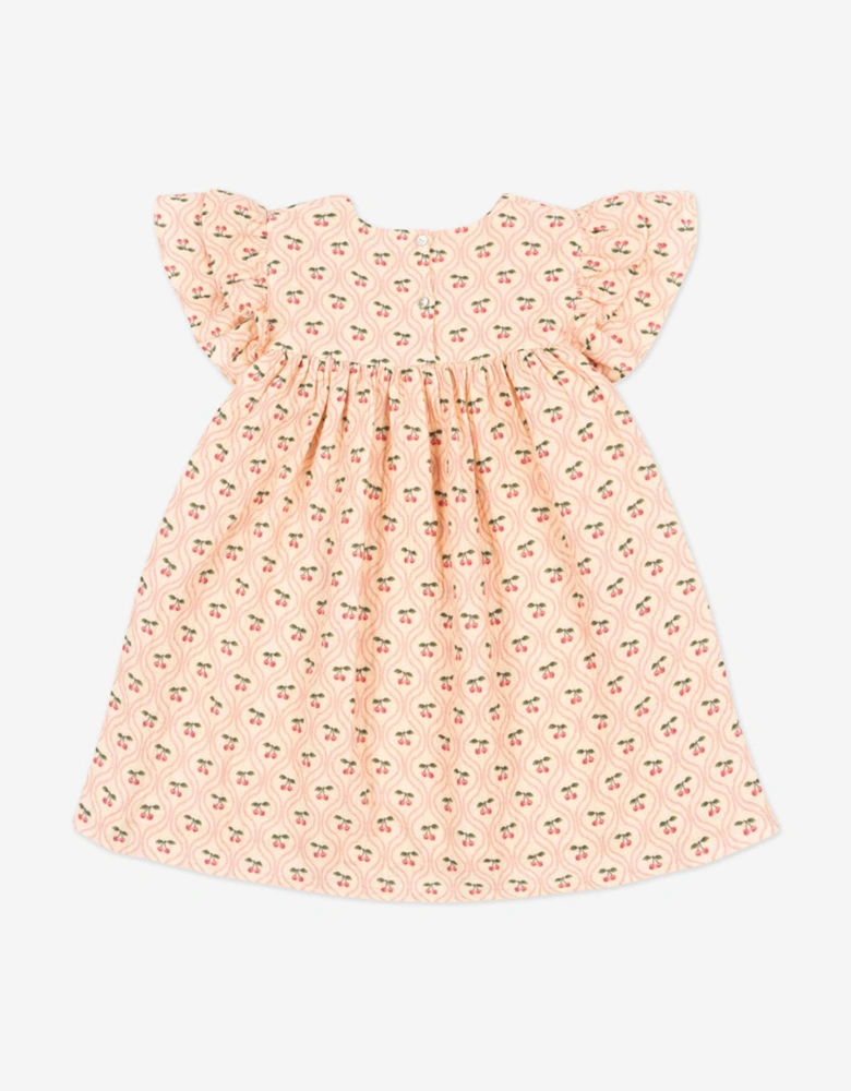 Girls Coco Cherry Dress in Pink