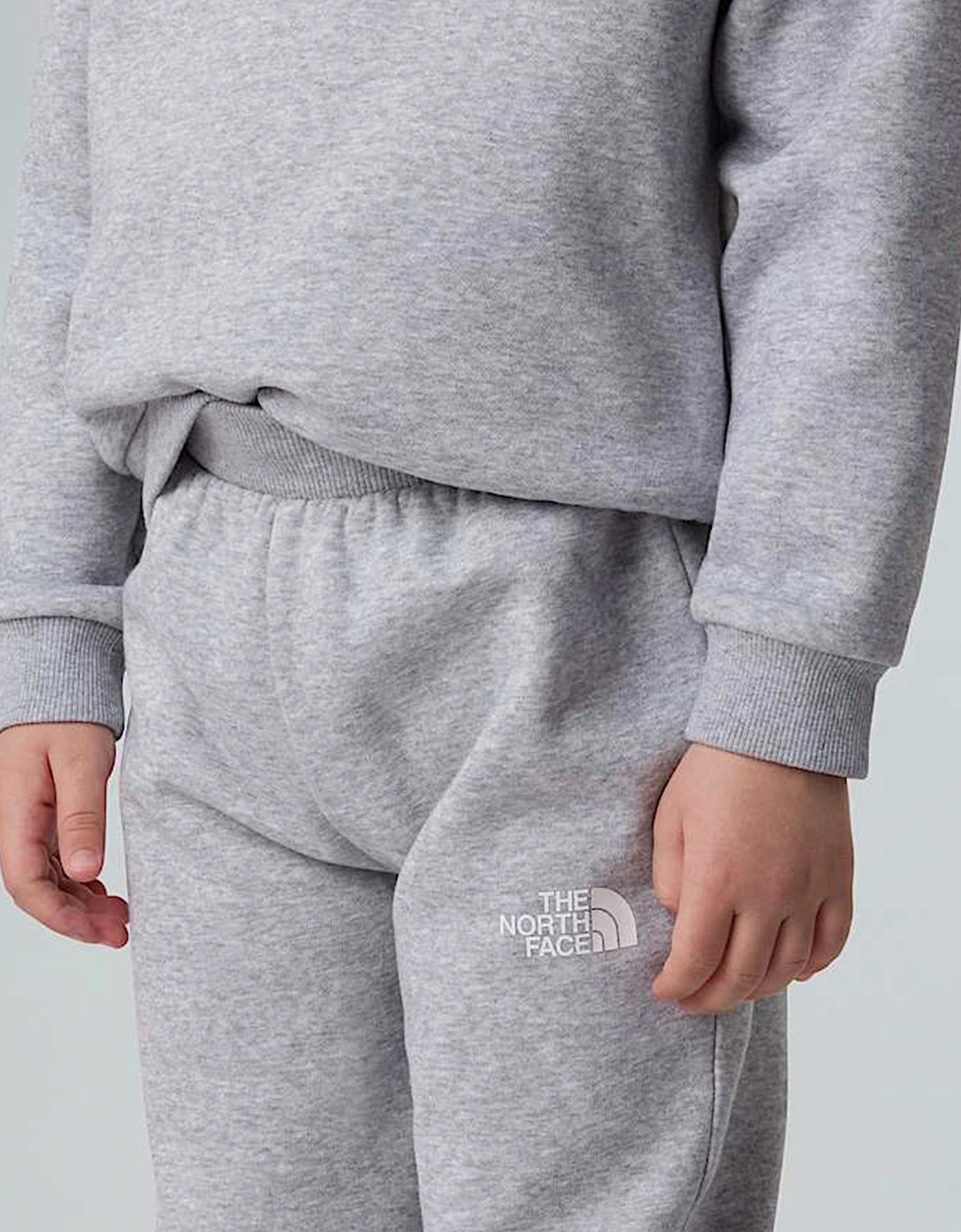 Kids Simple Dome Fleece Tracksuit in Grey