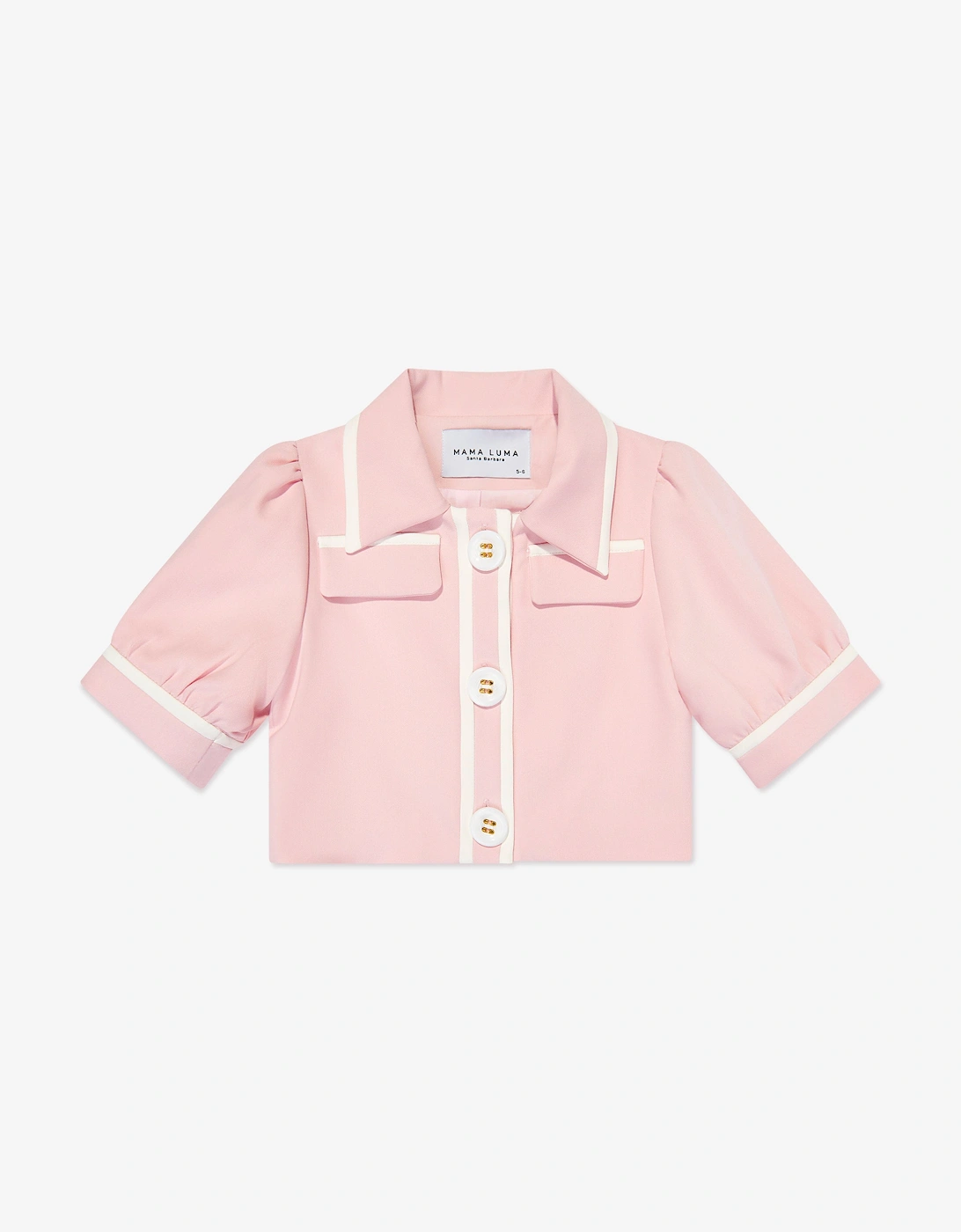 Girls Contrast Stitch Crop Bolero in Pink, 6 of 5