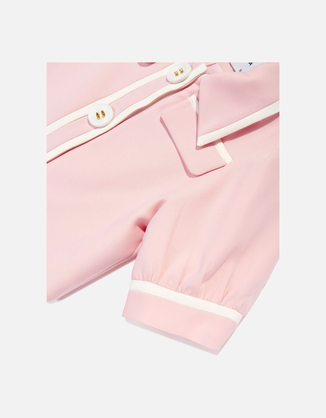 Girls Contrast Stitch Crop Bolero in Pink