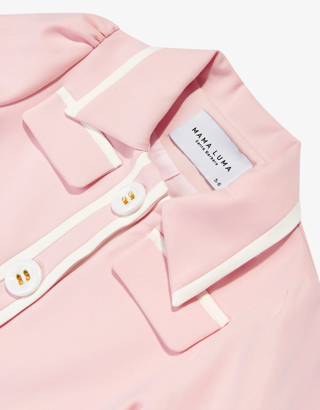 Girls Contrast Stitch Crop Bolero in Pink