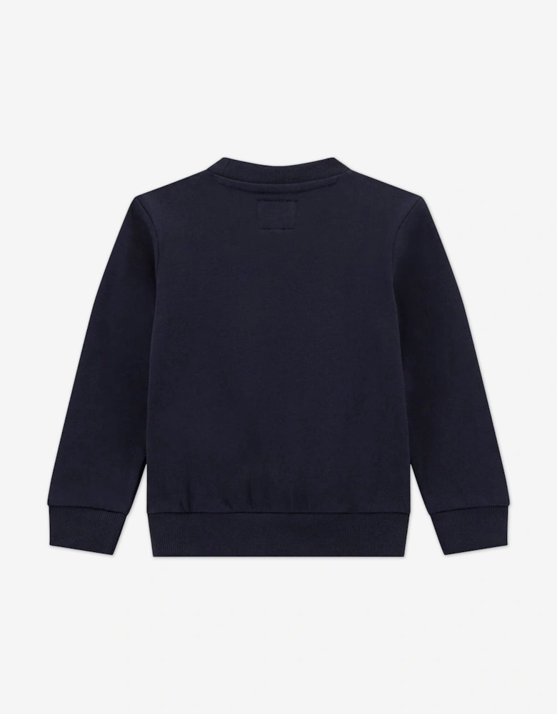 Kids Teddy Bear Sweatshirt in Navy