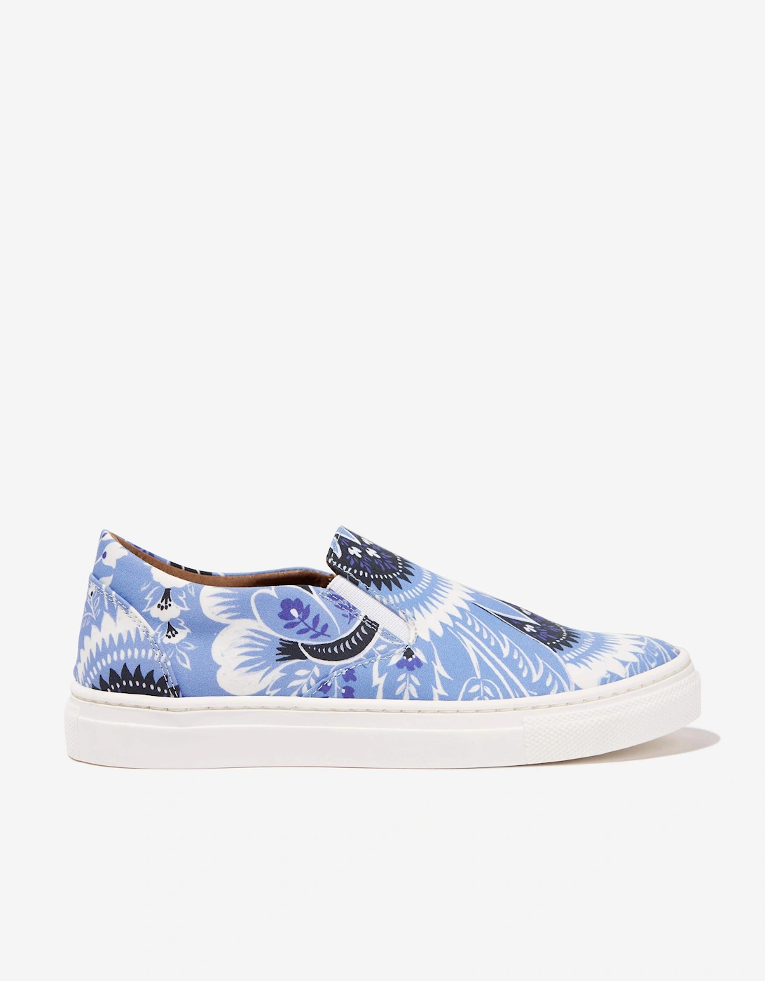 Kids Floral Paisley Trainers in Blue, 5 of 4