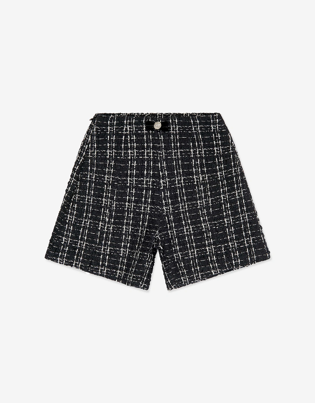 Girl's BCBGMAXAZRIA Girls Tweed Shorts in Black - Size: 14 years