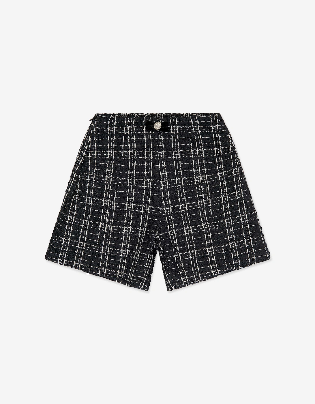 BCBGMAXAZRIA Girls Tweed Shorts in Black, 5 of 4