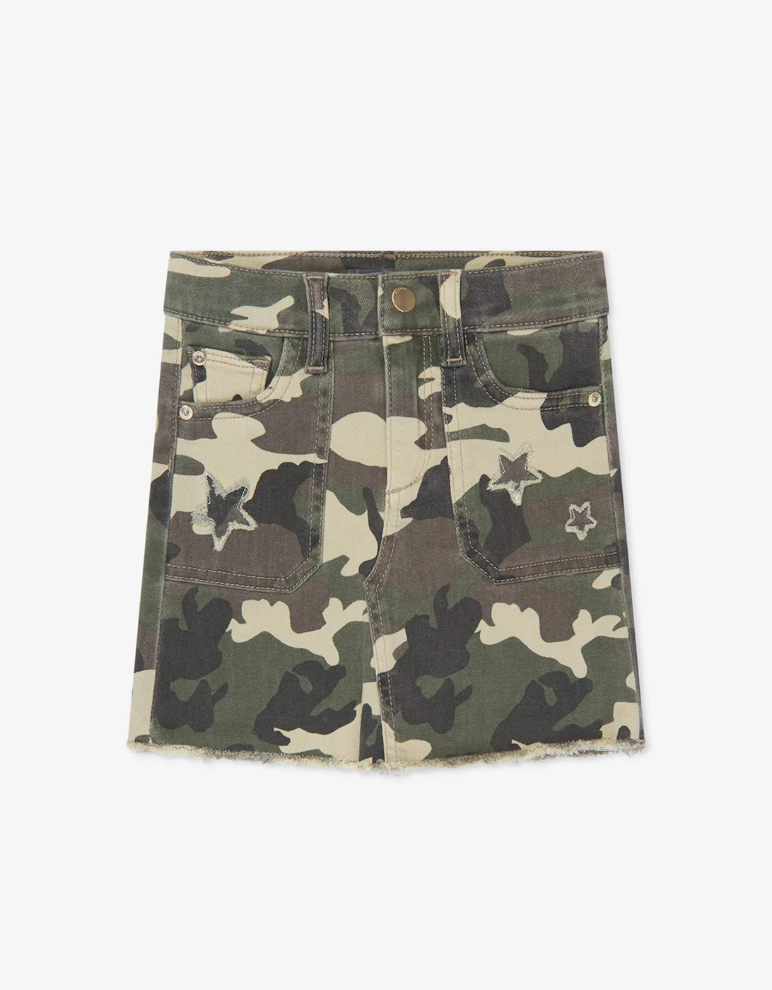 Girls Jenny Camouflage Skirt in Green, 5 of 4