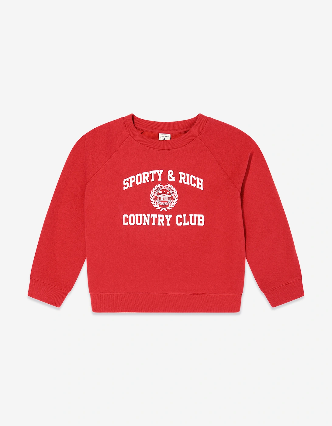 Kids Varsity Crest Sweatshirt in Red, 5 of 4