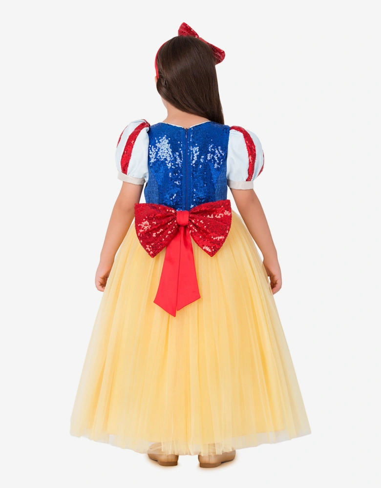 Girls Snow White Princess Costume in Multicolour