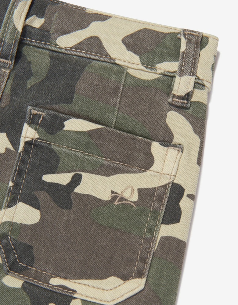 Girls Jenny Camouflage Skirt in Green