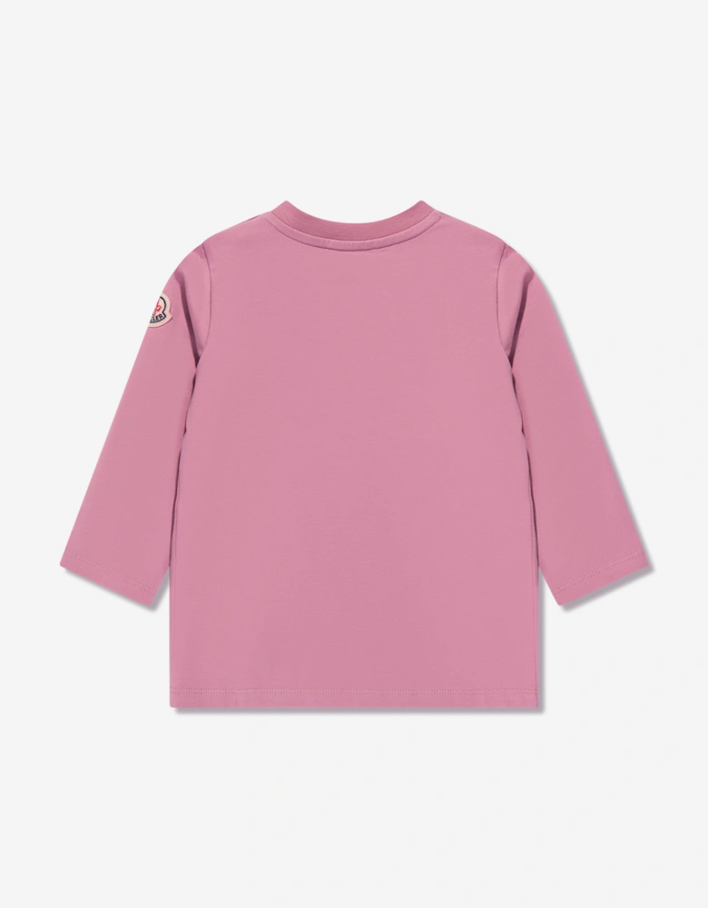 Enfant Baby Girls Long Sleeve Logo T-Shirt in Pink