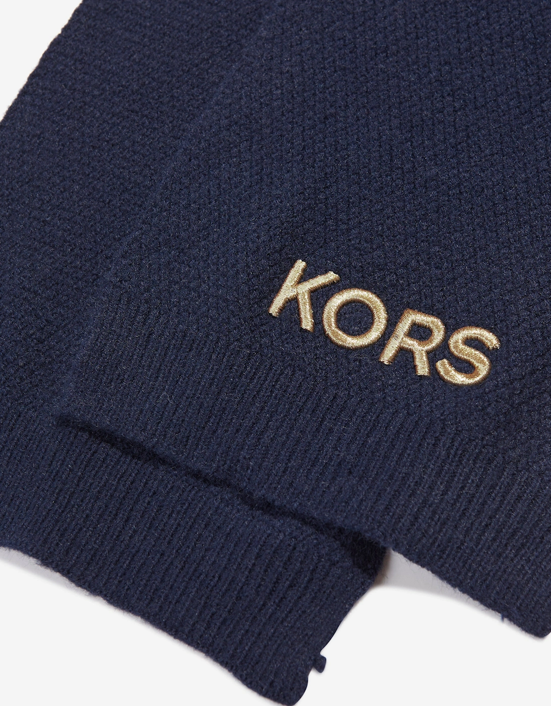 Girls Embroidered Scarf in Navy