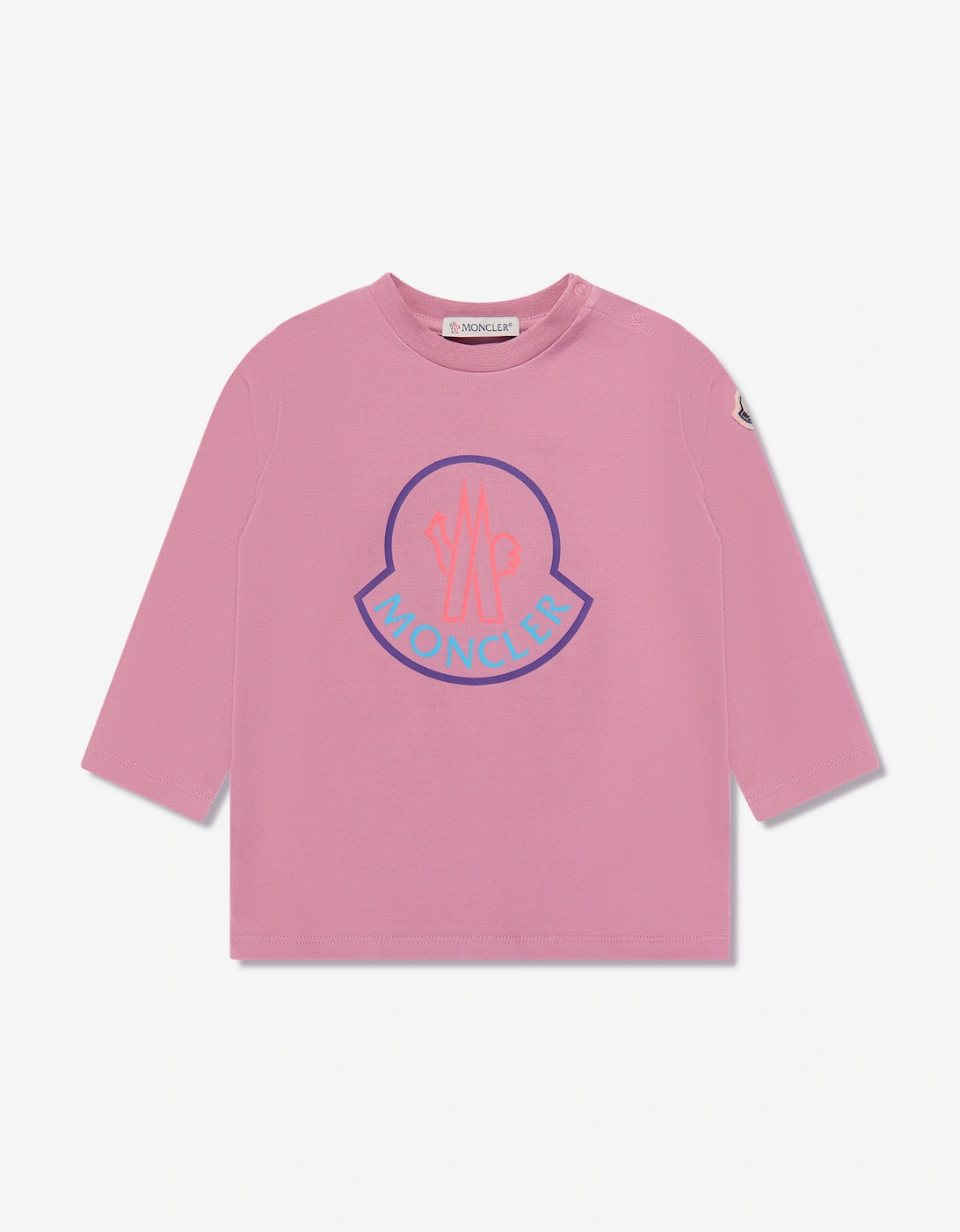 Enfant Baby Girls Long Sleeve Logo T-Shirt in Pink, 5 of 4