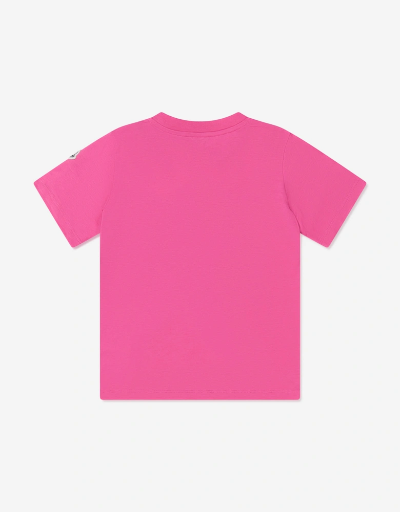 Enfant Girls Logo Print T-Shirt in Pink