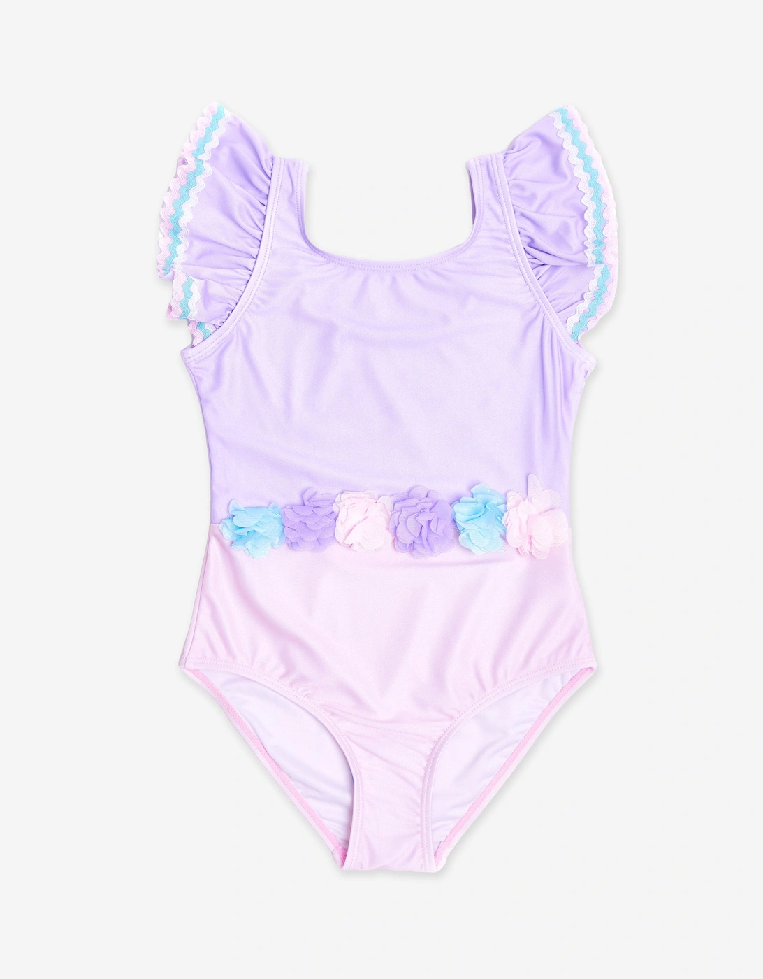 Girls Flower Swimsuit in Pink (UPF50+), 5 of 4