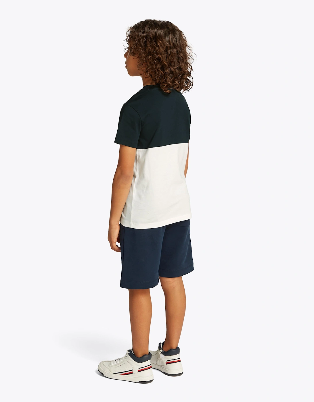Boys Colourblock Short Set in Navy