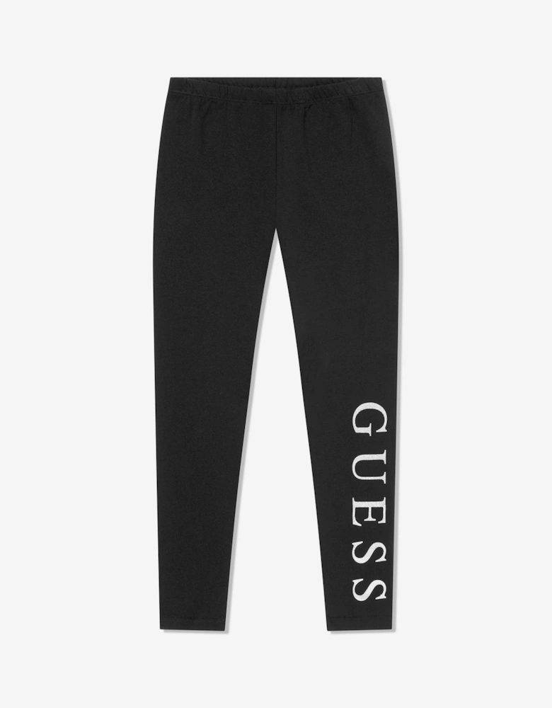 Girls Logo Leggings in Black