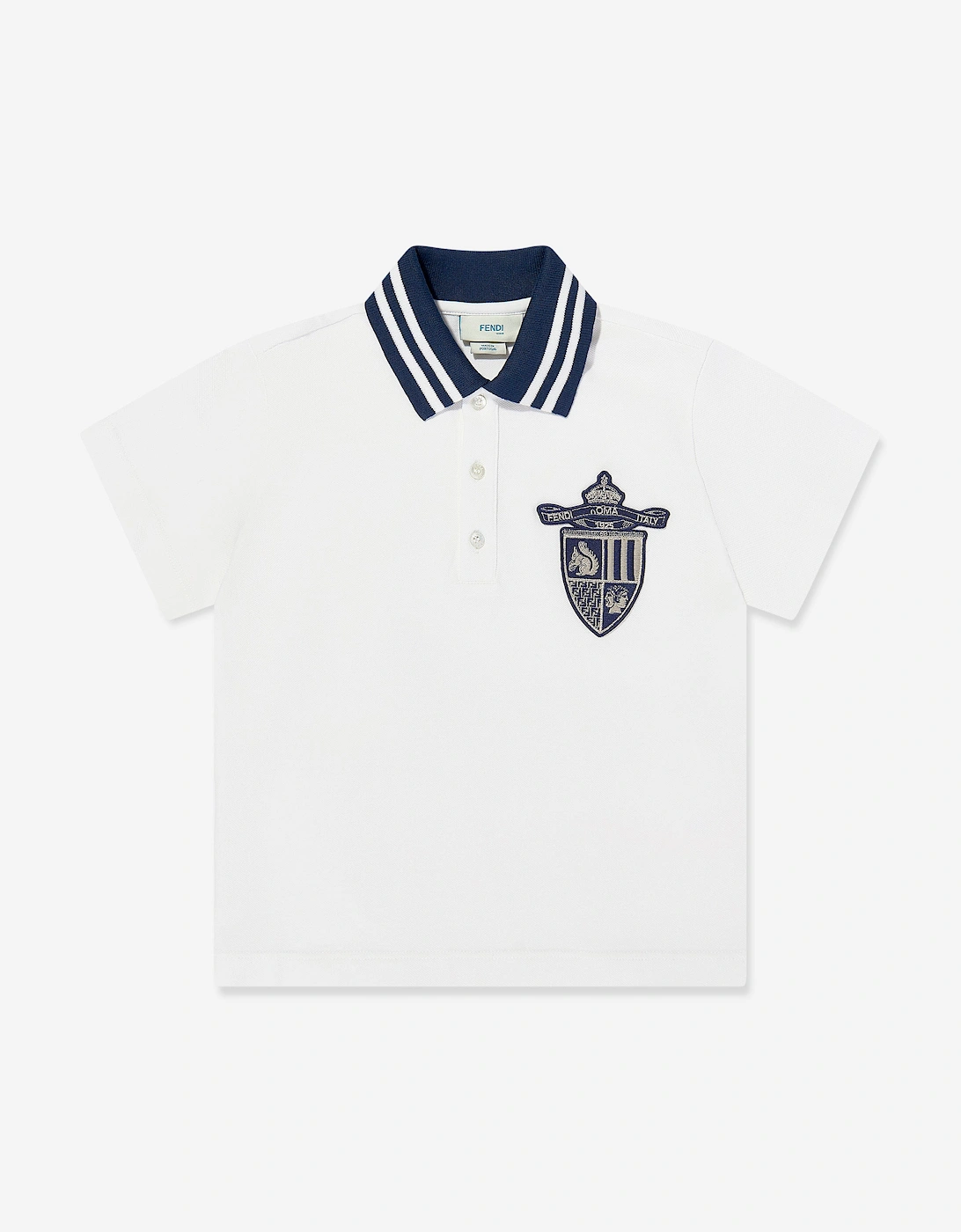 Boys Shield Polo Shirt in White, 5 of 4