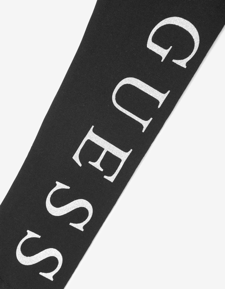 Girls Logo Leggings in Black