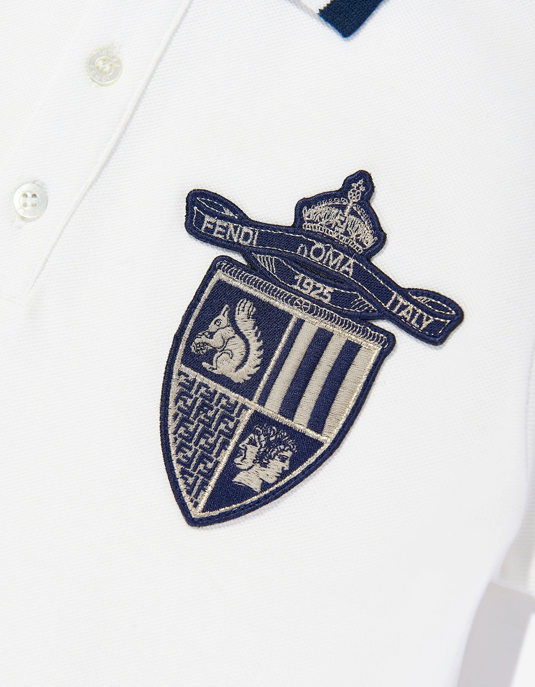 Boys Shield Polo Shirt in White