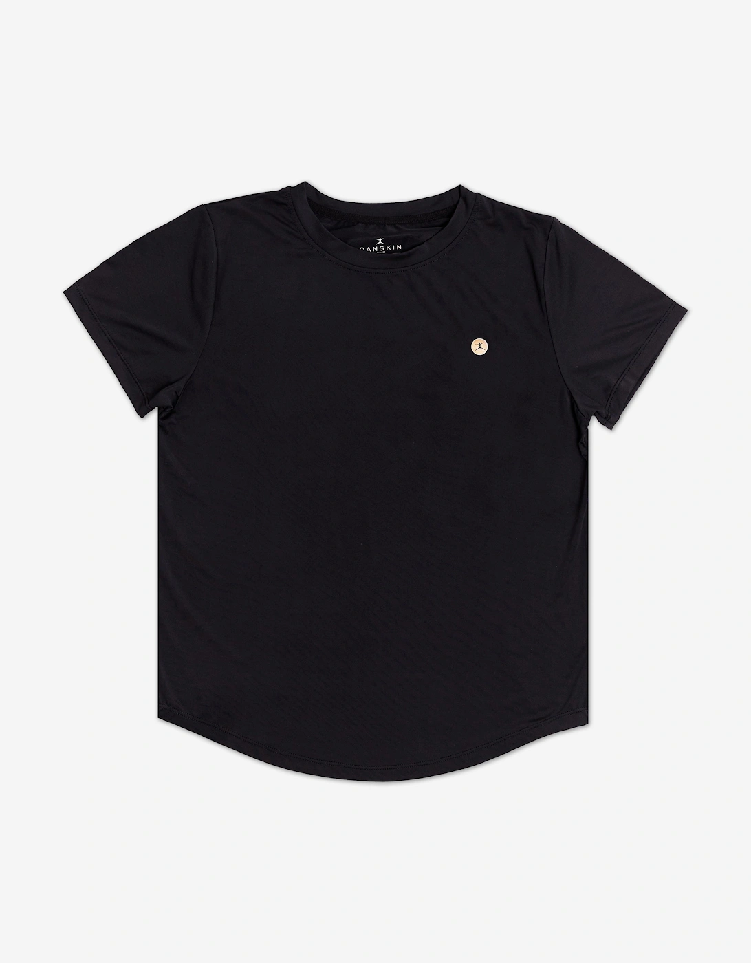 Girls Scoop Hem T-Shirt in Black, 5 of 4
