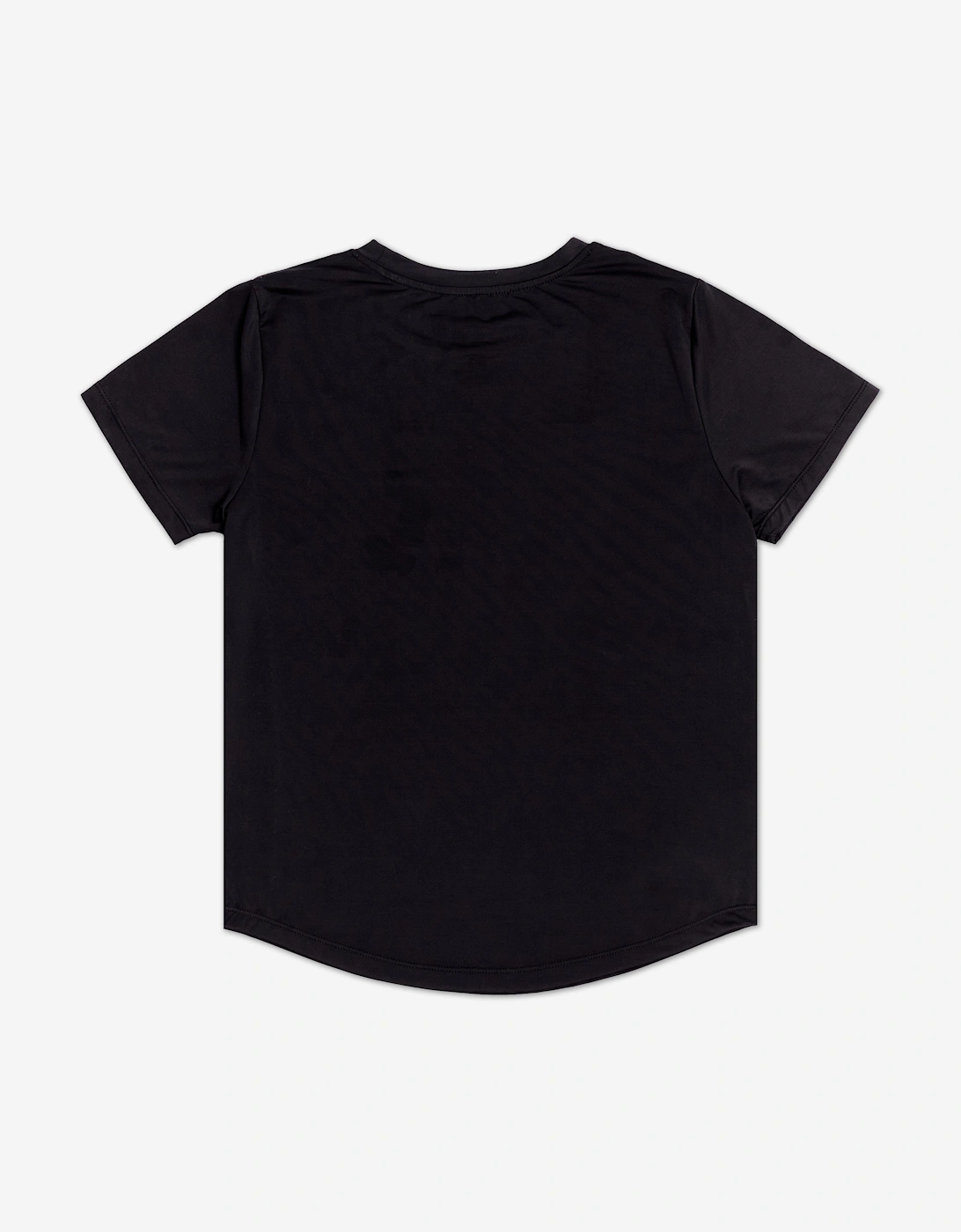 Girls Scoop Hem T-Shirt in Black